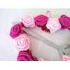Crochet Rose Flower Hanging Wreath