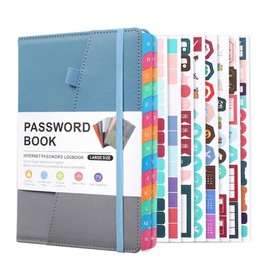 Password Book with Tabs. Internet Addresses and Password Organiser Logbook with Alphabetical Tabs. Password Keeper Password Book