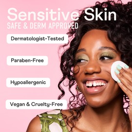 Swisspers Smooth Moves Ultra-Luxe Premium Cotton Rounds, Hypoallergenic Makeup Remover Pads for Sensitive Skin, USA Made, Vegan, Lint-Free, Paraben Free, 100 Count