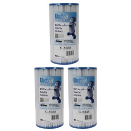 Unicel C-4335 35 Square Foot Media Replacement Pool Hot Tub Spa Filter Cartridge with 219 Pleats (3 Pack)