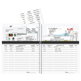 Current Embroidered Florals Bill Paying Organizer Book-9" x 12” Personal Account Book,Spiral Bound,14 Storage Pockets,32 Label Stickers, Monthly Finance & Payment Management Tracker for Home & Office