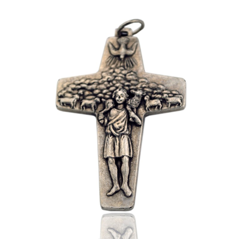Venerare Large Pope Francis Good Shepherd Papal Cross (3 Inch)