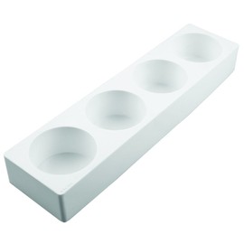 Silikomart Multiflex 220 White Silicone Cylinder Mold, 4 Cavities 3-1/8" Diameter x 1-3/4" High