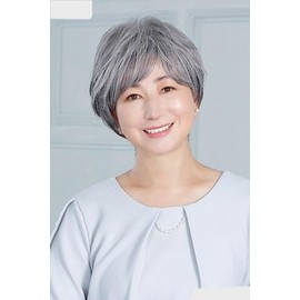 Priscilla BO-01-TGH Hat Wig Relaxed Short Heat Resistant Gray Hair