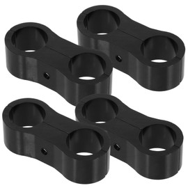 ABOOFAN 4pcs Heavy Duty Hose Separator Clamps Aluminum Alloy Fuel Line Fixing Clips Easy Installation Automotive Accessories for Neat Fuel Line Organization