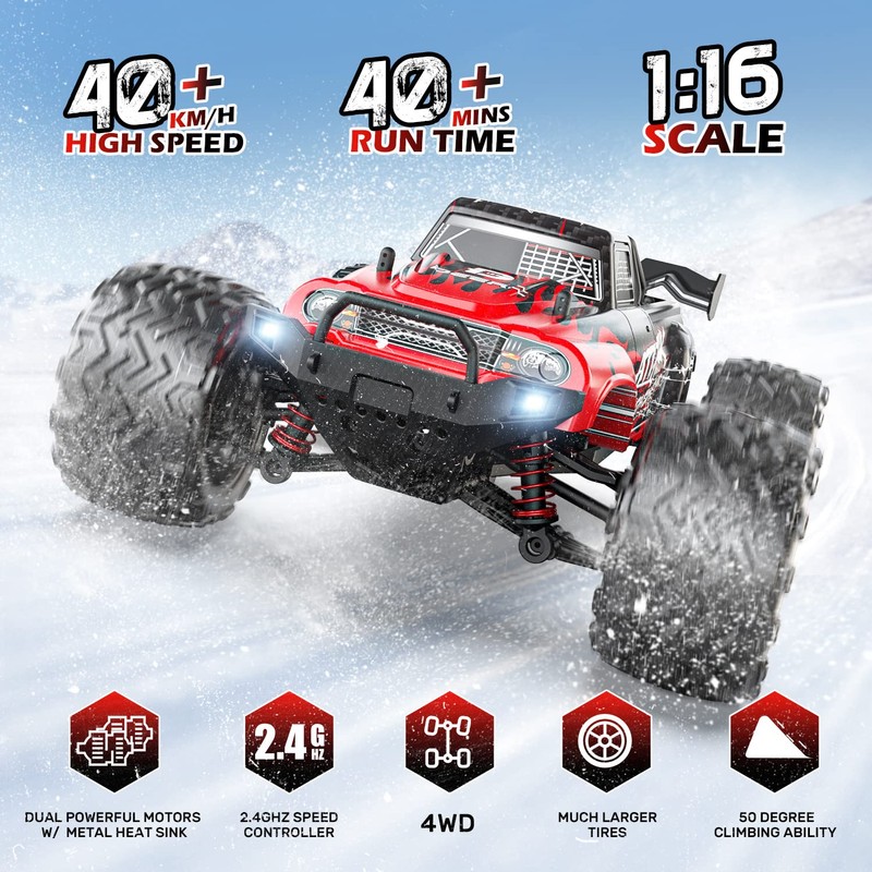DEERC 9500E 1:16 Scale All Terrain RC Car, 4x4 High