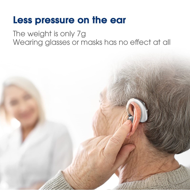 Britzgo Hearing Aids,Noise Cancelling by Digital Chip,Rechargeable Sound Amplifier,40 Hour