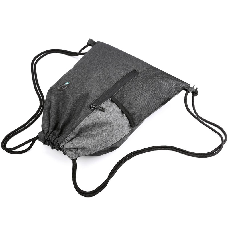 Gym Sack with Earphones Jack Drawstring Backpack Water-resistant Drawstring Bucket
