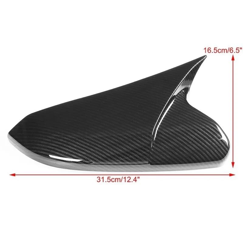 RONTCOS Side Mirror Cover Caps Rearview Cover ABS Ox Horn