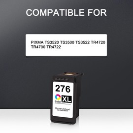 CL-276XL Color Ink Cartridge Remanufactured High Yield Replacement for Canon 276 276XL CL-276 CL-276XL Color Ink Cartridge for PIXMA TS3520 TS3522 TR4720 TR4722 (1 Color)