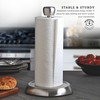 Kamenstein Hexagon Base Perfect Tear, Stainless Steel Countertop Paper Towel