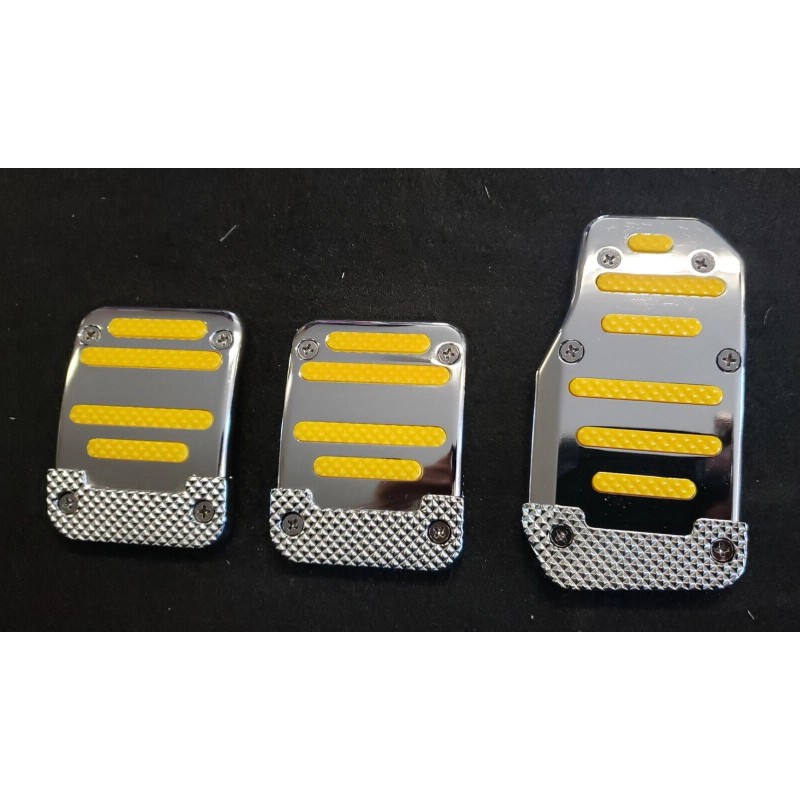 Pilot Motorsports Chrome Plated Aluminum Racing Pedals For Manual Transmission.