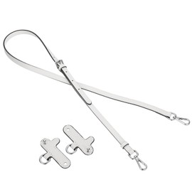 PATIKIL Leather Shoulder Strap, Adjustable Purse Straps Replacement Kit with Clasp for Crossbody Handbag Mini Tote Bag, White