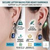 Earring Backs for Droopy Ears, DCRSLB 12PCS Dics Plastic Earring