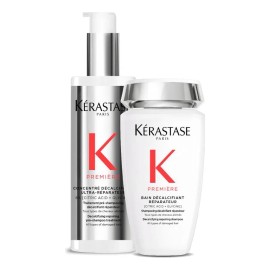Kit Tratamiento Para Cabello Muy Dañado Kerastase Premiere Shampoo Bain Decalcifiant y Concentrado Descalcificante Ultra Reparador