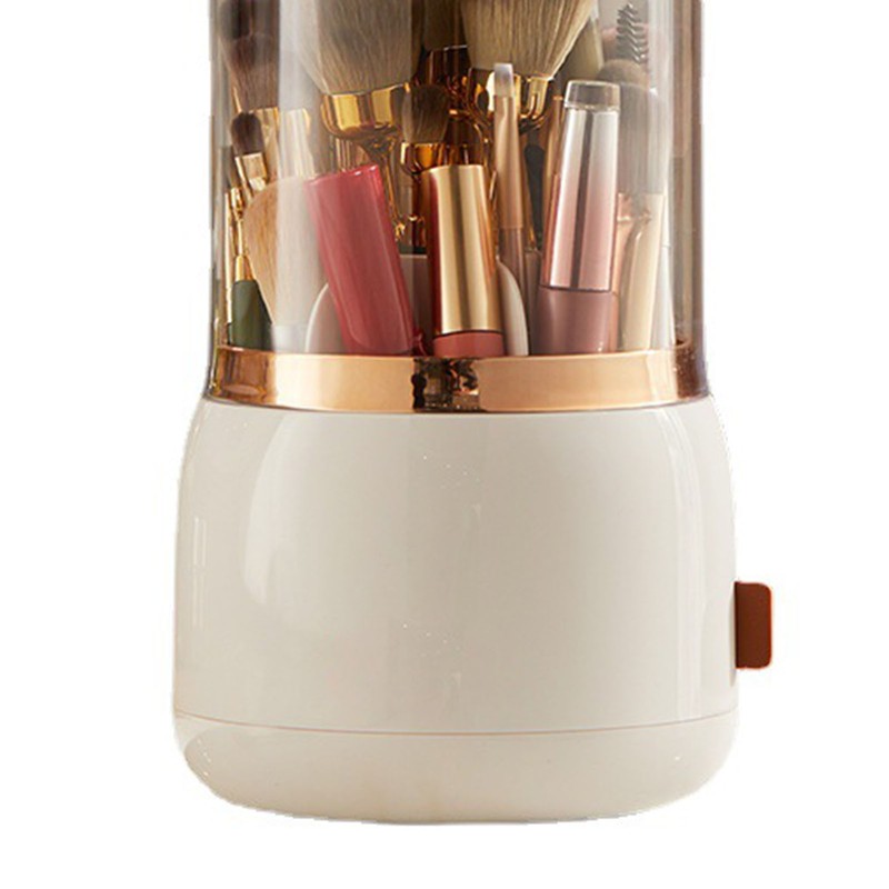 Makeup Brush Holder Multifunctional Brush Organizer Home Rotating Dustproof Cosmetic