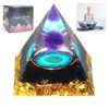 Orgonit Pyramide, Kristall Pyramide Spirituelle Deko, Harz Pyramide Amethyst Obsidian