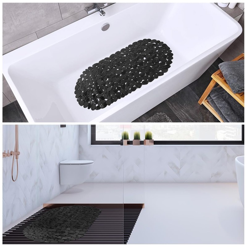 AMFUN Shower Mat Non Slip Anti Mould, Pebbles Shower Bath