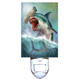 Gotham Decor Thrashing Hammerhead Shark Night Light