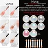 Aurora Chrome Nail Powder, 8pcs Iridescent Mirror Effect with Sponge