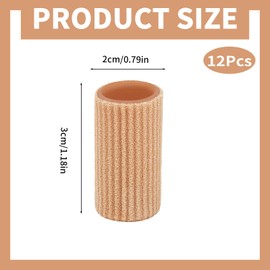 Toe Tubes Cushion - 12PCS Soft Gel Toe Protectors for Corns & Blisters, Adjustable Breathable Sleeves for Overlapping Toes, All-Day Comfort (M Size 3x2cm)