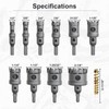 CSOOM 16PCS Carbide Hole Saw Kit, Heavy Duty Metal Hole