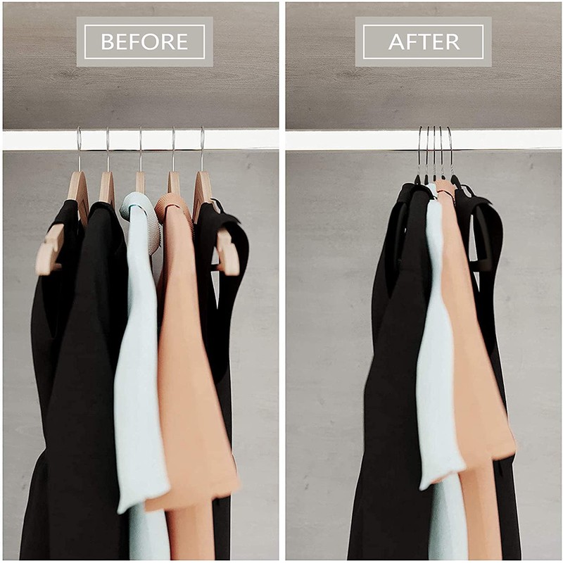 MOERKADA Hangers 50 Pack,Ultra-Thin Plastic Clothes Hangers (17.7 Inch) -
