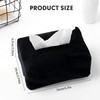 CAVLA Car Visor Tissue Holder, Classic Black Rectangular Leather Tissue