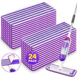 Reusable Mop Pads Refills for Swiffer PowerMop - Microfiber Wet Pads Refill Spray Mop Reusable Pads for Swiffer Mop, Also can be Disposable Power Mop Pads Refills for Multi-Surface Cleaning, 24PCS