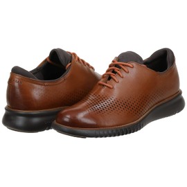 Cole Haan Men's 2.Zerogrand Laser Wingtip Oxford, British tan/Java, 10