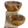 Alpine Corporation WCT726 Indoor/Outdoor Tabletop Tiered Pouring Pots Waterfall Fountain