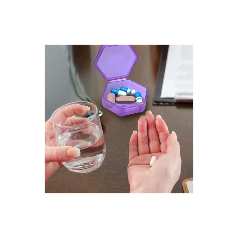 3 pcs Mini Pill Box, Portable Travel Organizer, for Travel