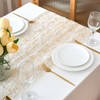 CHUQING Table Runner Gold Table Runner Golden Wedding Table Decoration