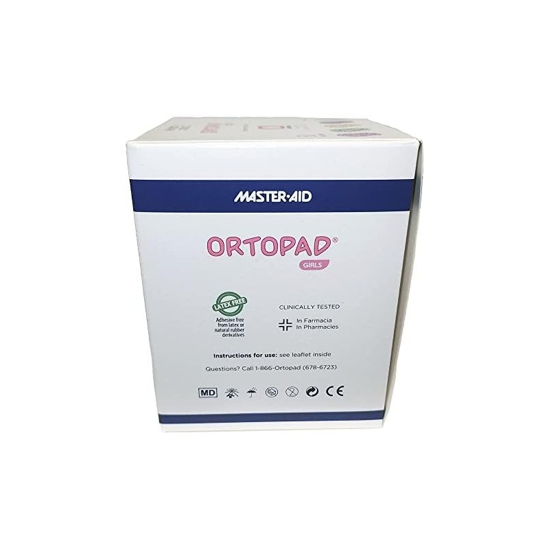 Ortopad® Bamboo Girls Eye Patches, 50/Box (Medium Size, 2-4 yrs)