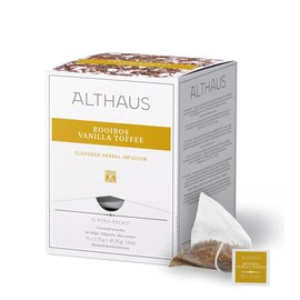 Althaus Rooibos Vanilla Tea Tea Rooibos Tea in Pyramid Bag Pyra Pack ⋅ Flavoured Herbal Tea with Vanilla Caramel Flavour ⋅ 15 x 2.75 g