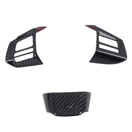 ITrims Car Accessories for Subaru WRX/STi 2016-2021 Interior Center Console Steering Button Cover Decoration Trim 3PCS Decoration ABS Carbon Fiber NOT FIT RHD