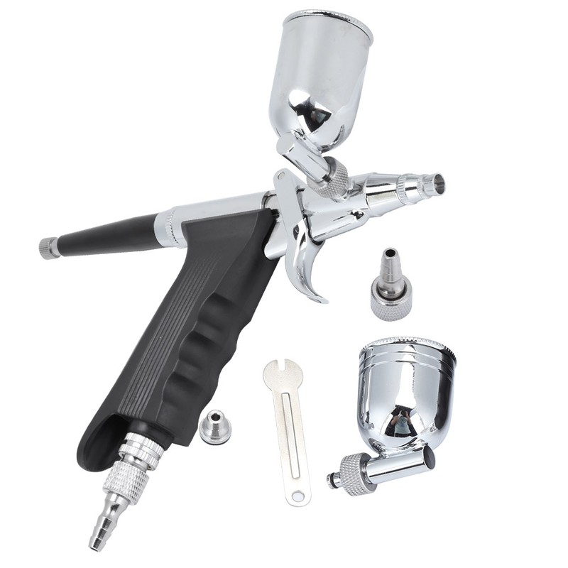 Airbrush 0.3mm Caliber Side Pot Single Action Set Art Supplies