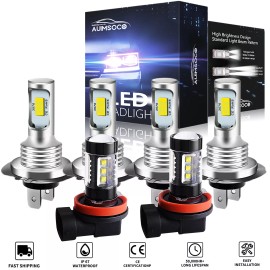 AUIMSOCO For Hyundai Sonata 2011-2014 6X Combo LED Headlight Hi/Lo Bulbs + Fog Lamp 6000K