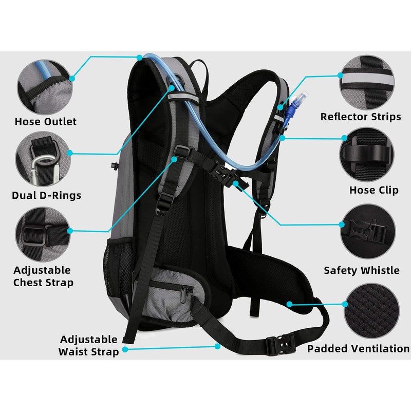Arvano Hydration Backpack Cycling Backpack with Hydration Bladder, Water Backpack