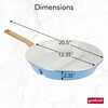 GoodCook Healthy Ceramic Titanium-Infused 12" Divided Skillet, Light Blue –