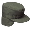 G.I. Black Combat Cap W/flaps (7.75, Olive Drab)