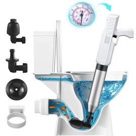 Electric Toilet Plunger, Biupky Electric Air Plunger for Drain, Sink Plunger Kitchen Bathroom, Air Plunger for Toilet Unclog In One Shot, High Pressure Toilet Plunger Heavy Duty