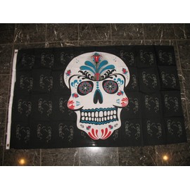 3x5 Day of the Dead Sugar Skull Skeletons Flag 3'x5' Banner with Brass Grommets