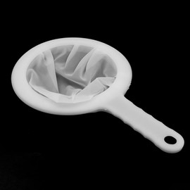 POFET Feinmaschiges Nylonsieb, 200-Maschen-Feinmaschiges PP-Sieb in Lebensmittelqualität, ultrafeines Nylon-Sieb, Maschensieb mit rutschfestem Griff für Kaffee, Marmelade, Obst und Gemüse