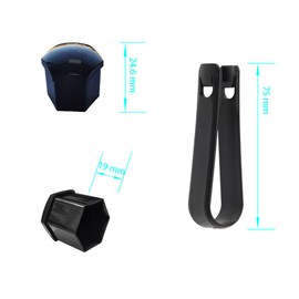 VSREI 20 Pieces Wheel Nut Covers 19mm Wheel Nut Caps Hexagonal Tire Nut Covers with Removal Tool Set for Cars(Black 19mm)