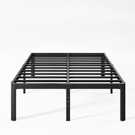 Nordicbed 16 Inch High Heavy Duty Full Size Bed Frame Metal, Platform Bed Frame Full Size No Box Spring Needed, Noise Free, Easy Assembly, Black