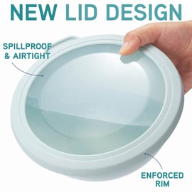 COOK WITH COLOR COOK WITH COLOR Mixing Bowls with TPR Lids - 12 Piece Plastic Nesting Bowls Set includes 6 Prep Bowls and 6 Lids, Microwave Safe Mixing Bowl Set (Teal)