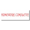 Acorn Sales - Homework Complete Rubber Stamp