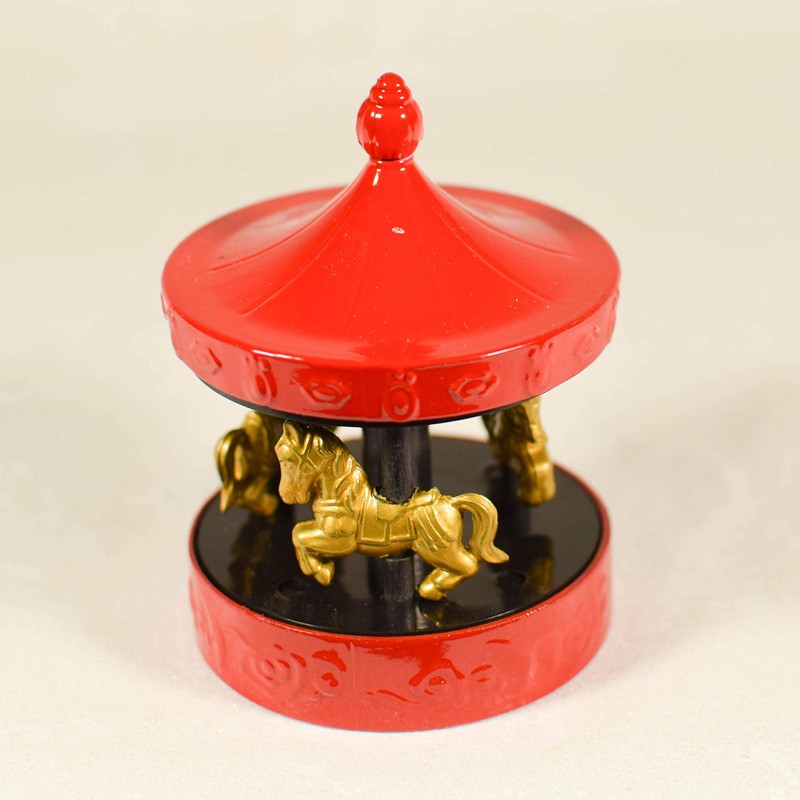 Metal Die Cast Red Carousel Sharpener Miniature Pencil Sharpener