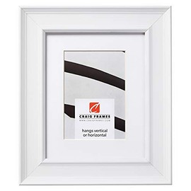 Craig Frames Revival, 20 x 30 Inch White Picture Frame Matted to Display a 16 x 24 Inch Photo
